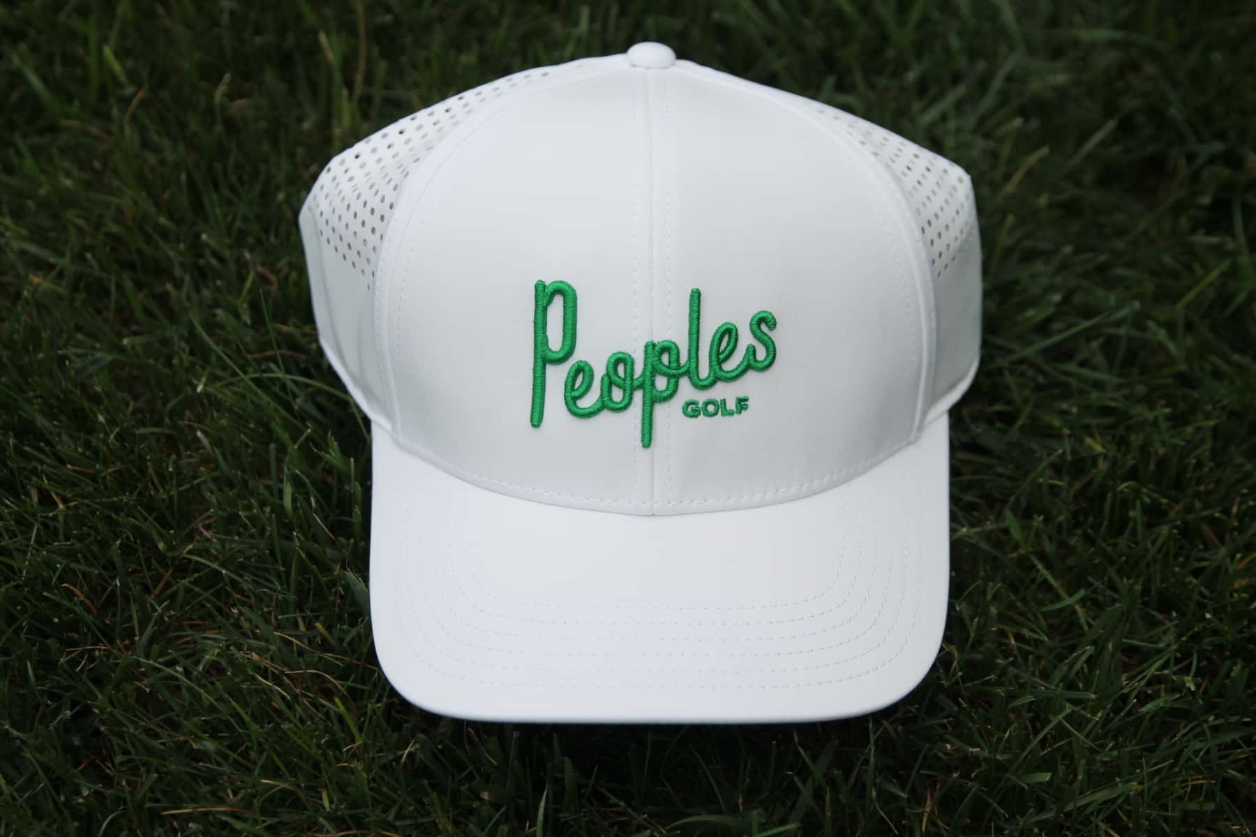 Peoples Golf White Perforated Hat 