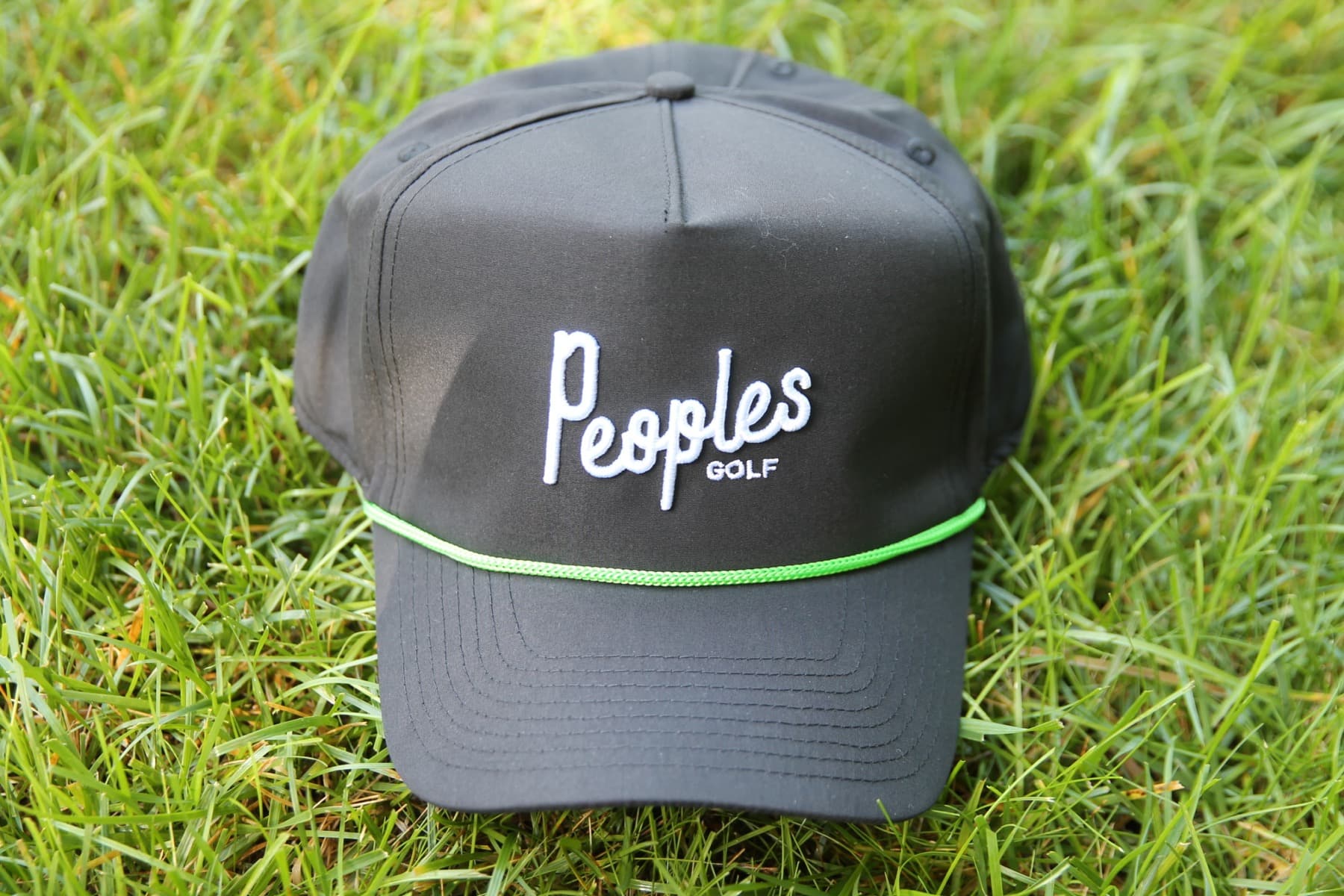 Peoples Golf Black Rope Hat 