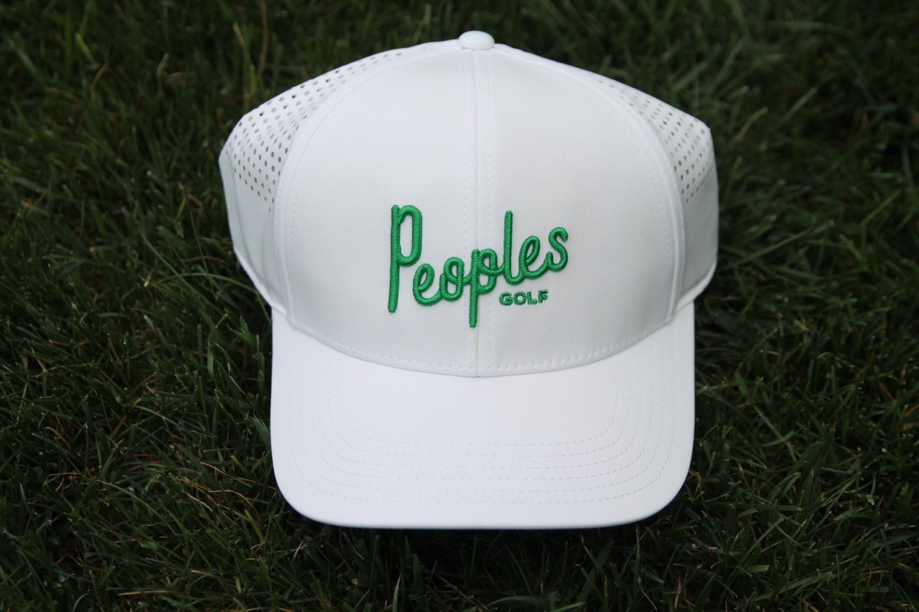 Peoples Golf White Perforated Hat 